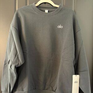 Alo Yoga Accolade Crew Neck Pullover – Anthracite – Size M – NWT